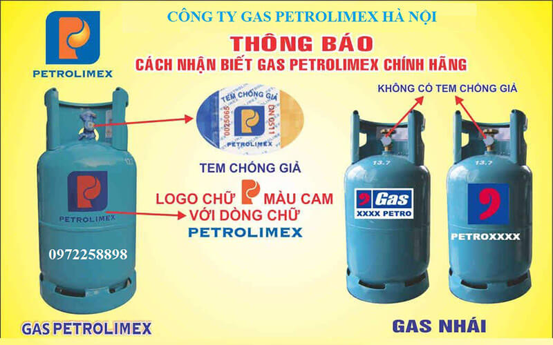 Cách nhận dạng bình gas Petrolimex chính hãng